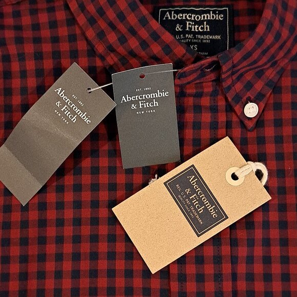 Abercrombie & Fitch Men's XS Stretch Poplin Long Sleeve Button Down New With Tag - Picture 5 of 13